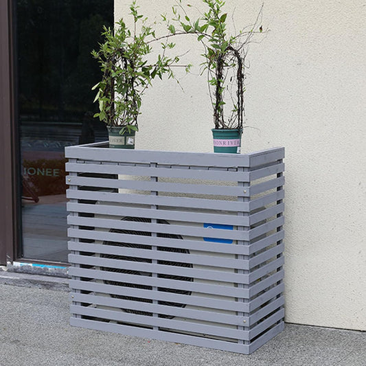 GENERIC Housse D'extérieur En Bois Massif Pour Climatiseur – Élégante Hotte à Persiennes Multifonction Et Support De Fleurs – Taille C-105 X 45 X 95 Cm – Design Résistant Aux Intempéries