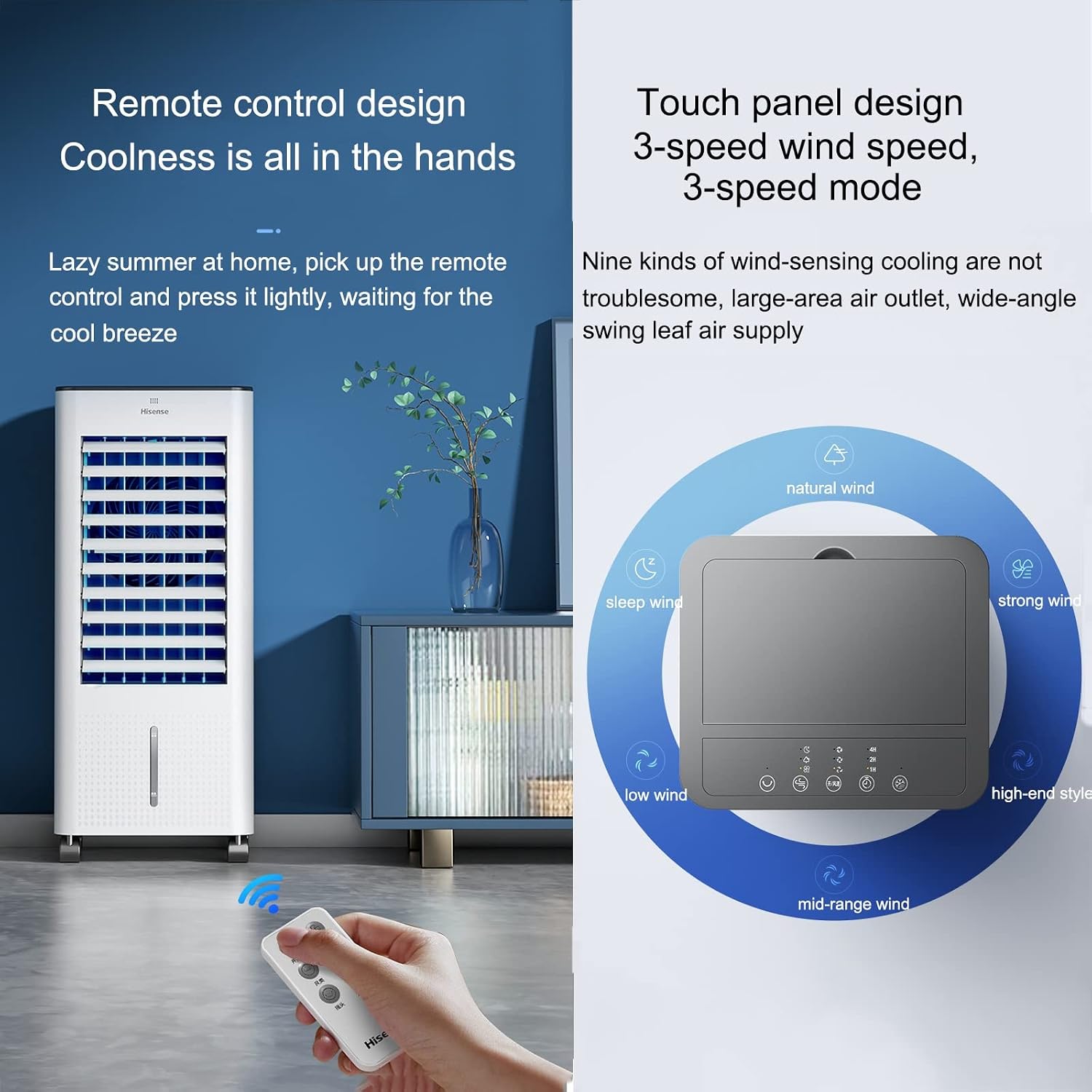  Climatiseur Portable 7 L Avec 3 Modes De Fonctionnement, 3 Vitesses De Ventilation, Télécommande Facile D'utilisation, Minuterie Et Oscillation Intégrées, Pour La Maison Et Le Bureau, Couleu
