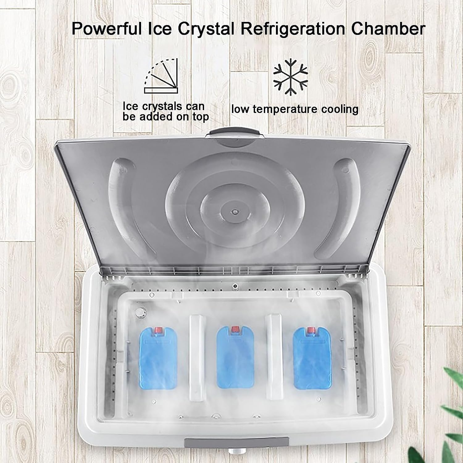GENERIC Ventilateur De Refroidissement à évaporation Commerciale, Humidificateur 3 En 1, Réservoir De 55 L, Refroidissement Efficace Pour Atelier, Garage, Extérieur