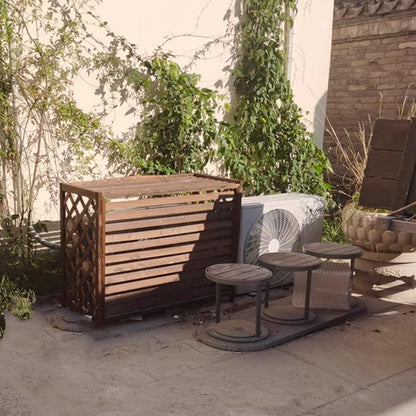 GENERIC Housse De Protection Pour Climatiseur En Bois - Résistante Aux Intempéries - Pour Décoration De Jardin