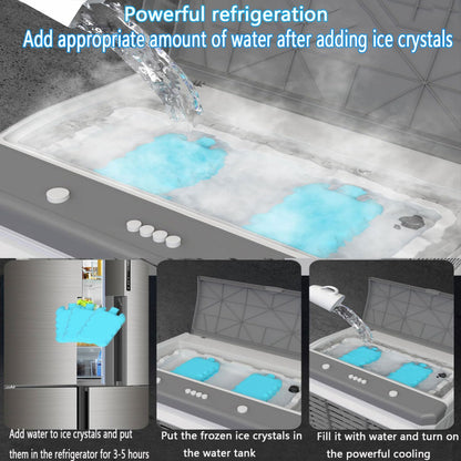 GENERIC Refroidisseur D'air évaporatif Portable 12H Timer Télécommande, Ventilateur De Refroidissement à 3 Vitesses Avec Grand Réservoir D'eau Pour Garage à Domicile Utilisation Du Bureau