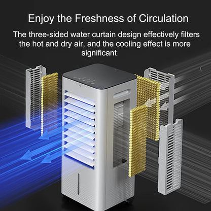  Climatiseur Portable 7 L Avec 3 Modes De Fonctionnement, 3 Vitesses De Ventilation, Télécommande Facile D'utilisation, Minuterie Et Oscillation Intégrées, Pour La Maison Et Le Bureau, Couleu