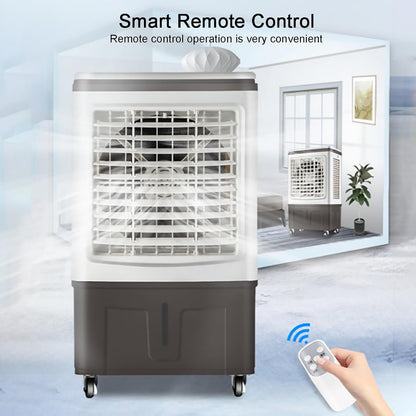  Ventilateur Refroidisseur D'air évaporatif Commercial 3 En 1, Climatiseur De Marais à 3 Vitesses, Ventilateur De Climatisation Industriel Avec Oscillation à 120 °, Grand Réservoir D'eau, Moteur