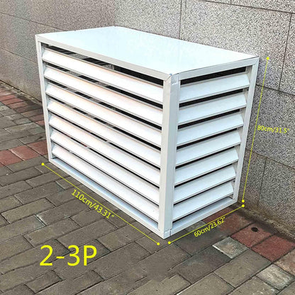  Housse De Climatiseur D'extérieur Résistante Aux Intempéries – Protection En Aluminium Pour Pompe à Chaleur Et Boîtier Décoratif Anti-bruit Pour Une Utilisation élégante En Extérieur Et Une Protection
