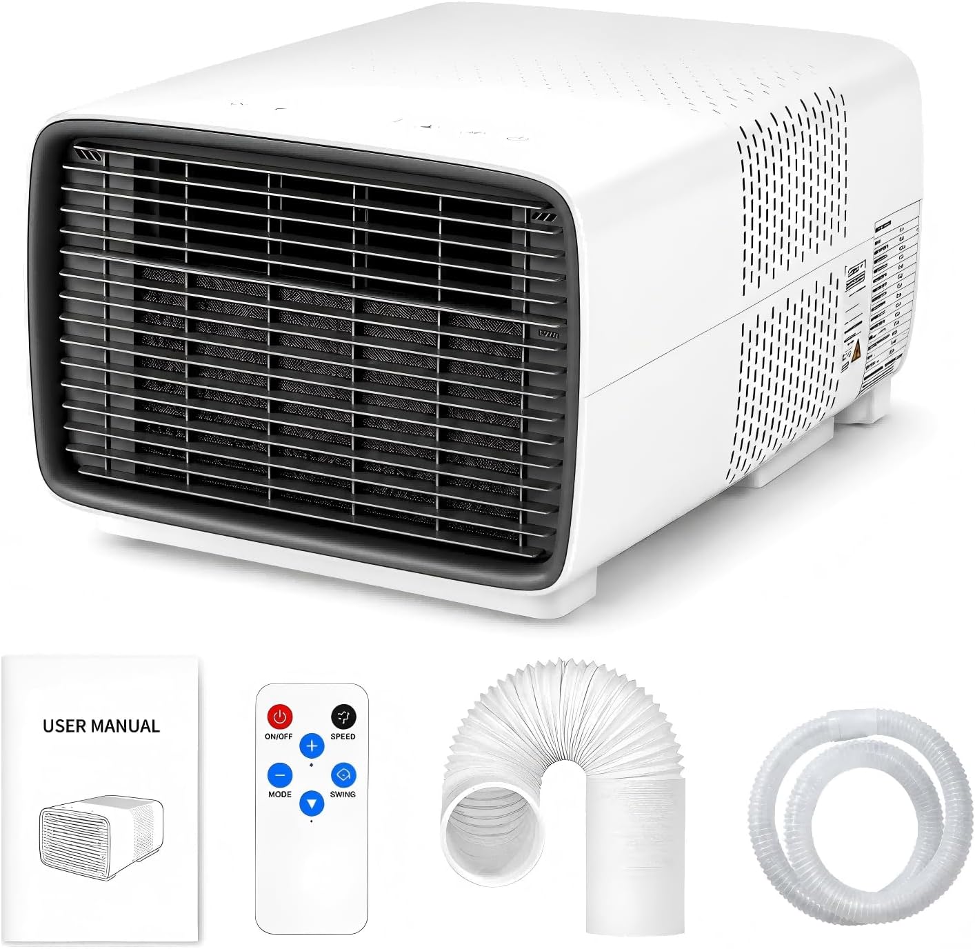  Climatiseur De Tente 2700 BTU 280W Compresseur DC 45 DB CE | 3 Modes Refroidissement, Déshumidification Et Ventilation, Panneau, Télécommande, Timer 1-12 H, Pour Camping-car Et Van