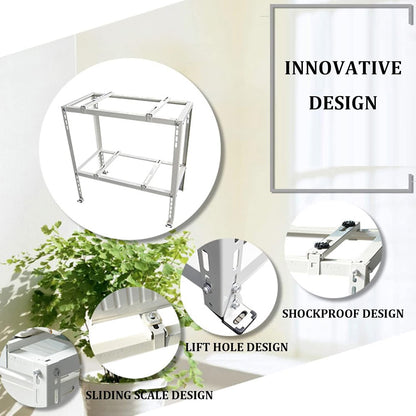  Support Double Niveau AC Pour Climatiseurs Mini Split Support De Sol Robuste Pour Unités Extérieures Base Absorbant Les Chocs Pour Pompes à Chaleur Et Systèmes De Climatisation