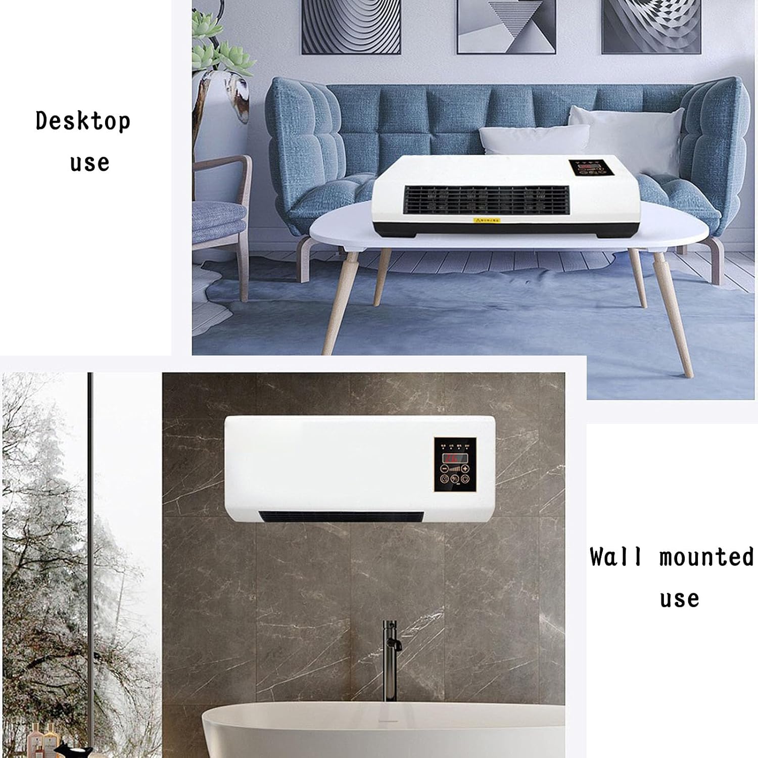  Mini Ventilateur D'air Portable Mural Avec Télécommande Pour Le Bureau De Salon De Chambre L55 * W24 * H12cm