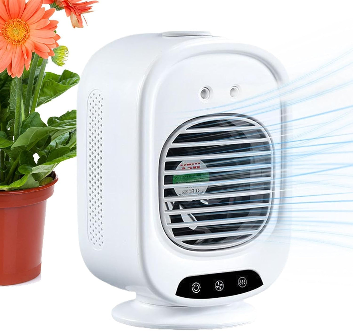  Climatiseur Personnel | Rotation À 150 Degrés Faible Niveau Sonore 3 Vitesses De Ventilation | Ventilateur Climatiseur | Pour Voyage, Camping, Maison, Chambre, Salon, Voiture, Dortoir, Bureau