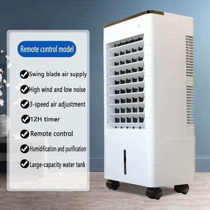 GENERIC Refroidisseur D’air Par évaporation Avec Grand Réservoir D’eau, Ventilateur, Minuterie De 12 Heures, Oscillation à 90°, 4 Compartiments De Refroidissement, 2 Modes De Fonctionnement Et 3 Niveaux De Vi