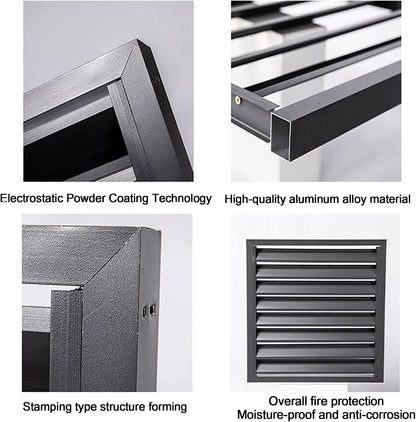  Grille De Protection Extérieure Pour Climatiseurs Et Pompes à Chaleur, Couvercle De Protection En Aluminium Pour Climatiseurs Et Pompes à Chaleur, Boîtier Décoratif Pour