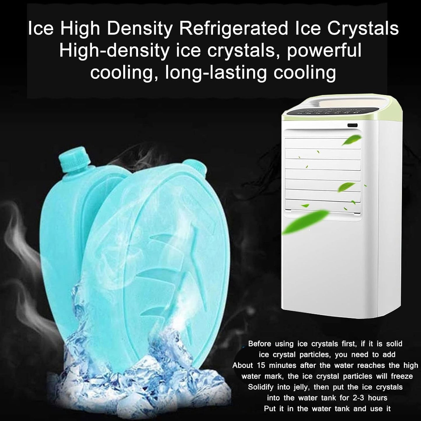 GENERIC Ventilateur De Climatiseur Portable Avec 3 Vitesses De Vent, Minuterie Et Télécommande, Grand Réservoir D'eau De 8 L Pour Refroidissement Personnel