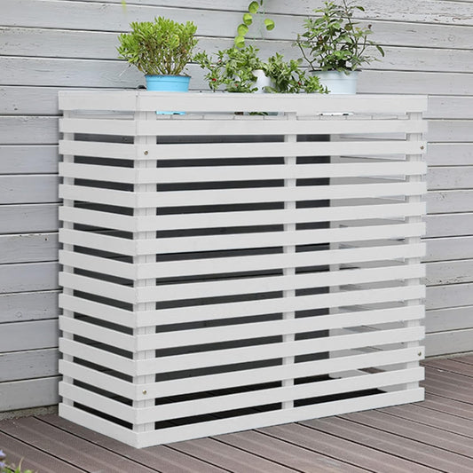  Housse De Protection En Bois Pour Climatiseur – Clôture De Protection Extérieure Pour Unités De Climatisation Et Pompes à Chaleur – Solution élégante Pour Jardin – Design En Bois Résistant Aux