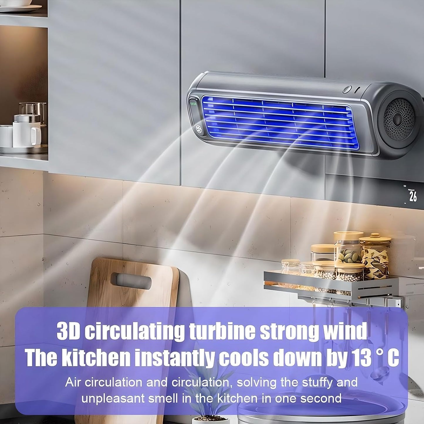 GENERIC Climatiseur Portable Cooling Ace – Refroidisseur D'air Tour Sans Pales Rechargeable Par USB Avec 3 Vitesses Réglables, Unité AC De Bureau Personnelle Silencieuse, Design Peu Encombrant Pouvant ê Blue