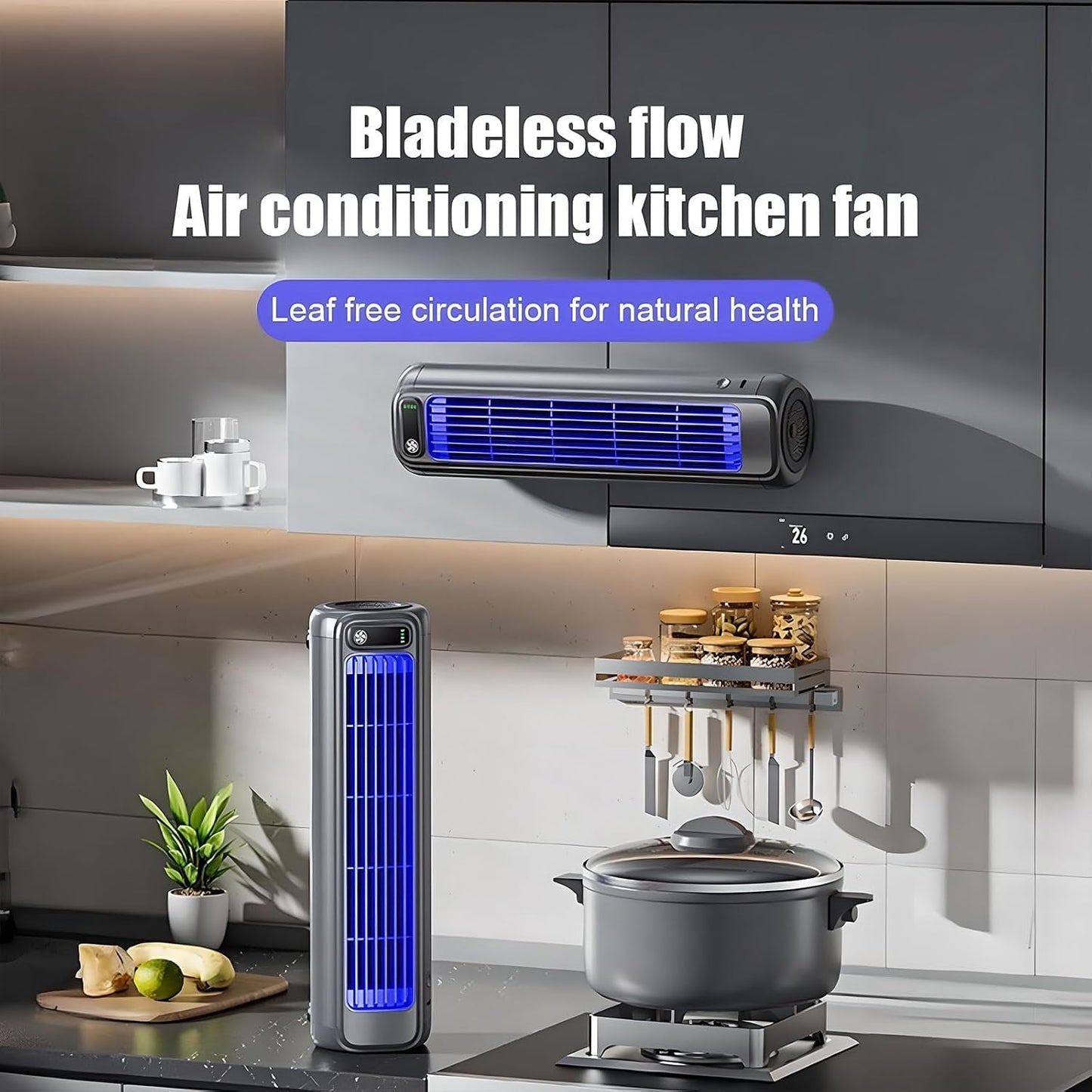 GENERIC Climatiseur Portable Cooling Ace – Refroidisseur D'air Tour Sans Pales Rechargeable Par USB Avec 3 Vitesses Réglables, Unité AC De Bureau Personnelle Silencieuse, Design Peu Encombrant Pouvant ê Blue