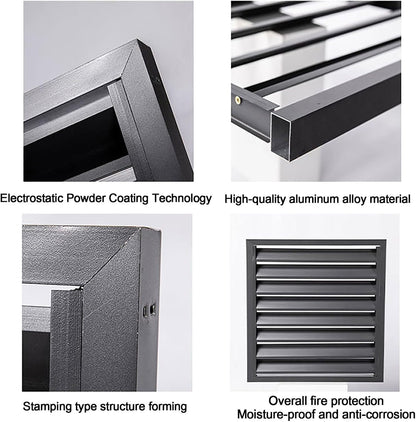  Grille Décorative En Aluminium Pour Climatiseur Et Pompe à Chaleur, Protection De Confidentialité Pour Climatiseur Extérieur, Autoportante
