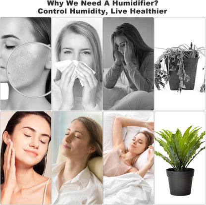  KARFUN Mini Humidificateur,350ml Portable Humidificateur D'air Chambre,Plantes Humidificateur D'air,Desktop Silencieux Mini Humidificateur Avec 7 Couleurs De Lumière,Bureau,Chambre,Voiture, (Blanc)