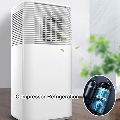 GENERIC Climatiseurs Portables 10000 BTU Pour Chambres Avec Déshumidification Télécommande 2 Vitesses Et Minuterie Pour Chambre Bureau Petits Espaces, 220V