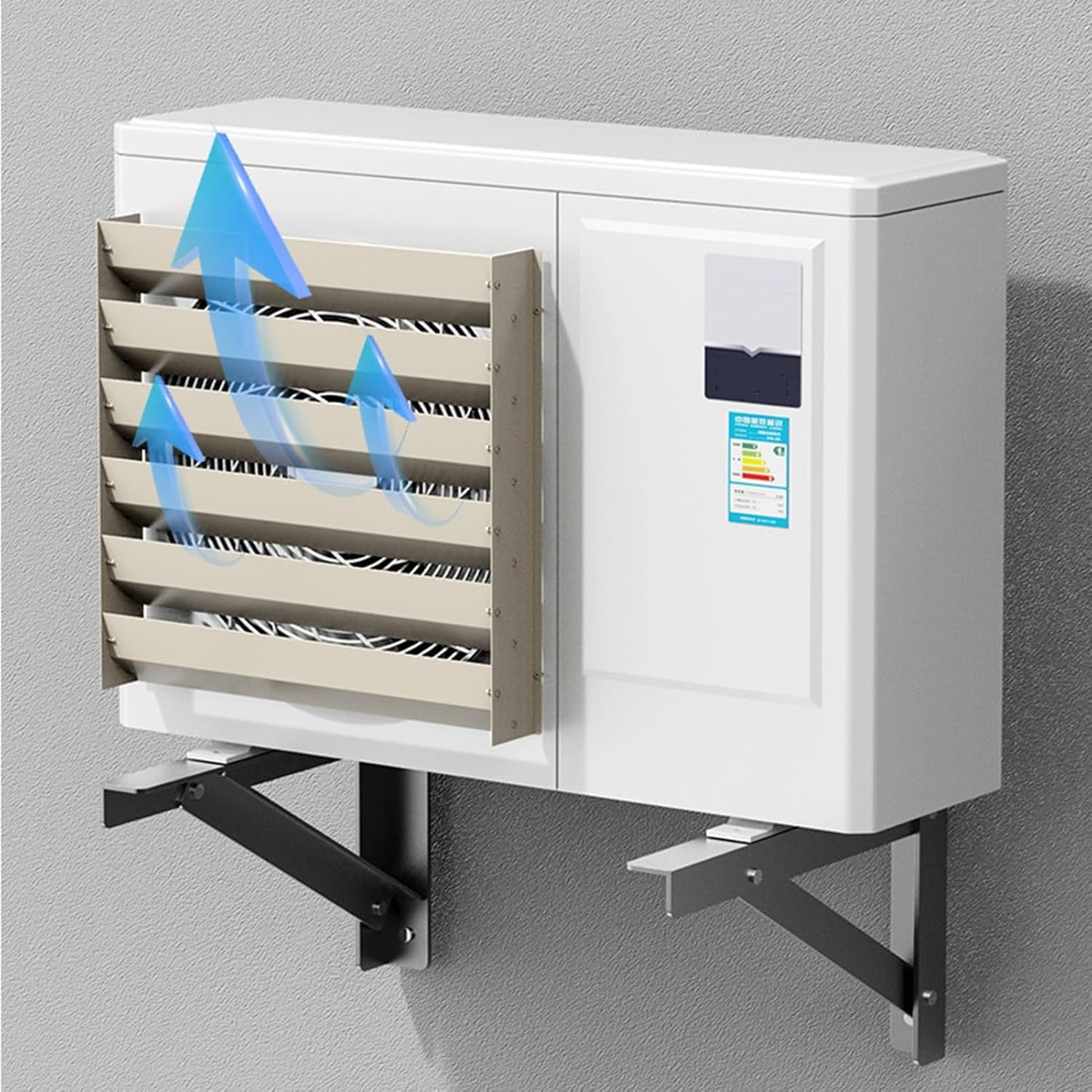 GENERIC Housse De Protection Pour Climatiseur Extérieur - Pour Pompe à Chaleur - 60 X 60 Cm - Protection Contre Les Intempéries Et L'efficacité énergétique