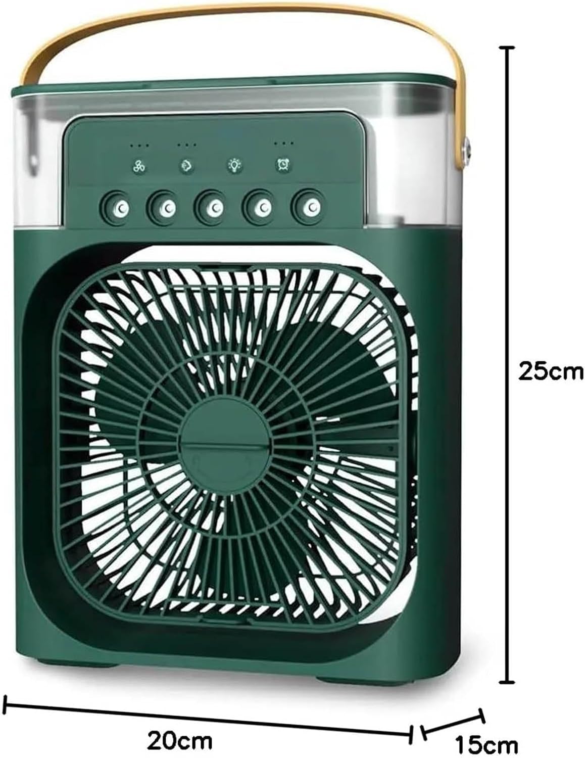 GENERIC Ventilateur Portable 3 En 1 Avec Lumière LED, 3 Vitesses, Brume, Alimenté Par USB, Refroidisseur D'air Par évaporation Pour La Maison, Le Bureau, L'extérieur