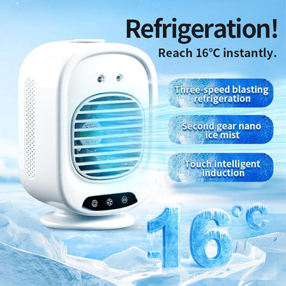 Climatiseur Personnel | Rotation À 150 Degrés Faible Niveau Sonore 3 Vitesses De Ventilation | Ventilateur Climatiseur | Pour Voyage, Camping, Maison, Chambre, Salon, Voiture, Dortoir, Bureau