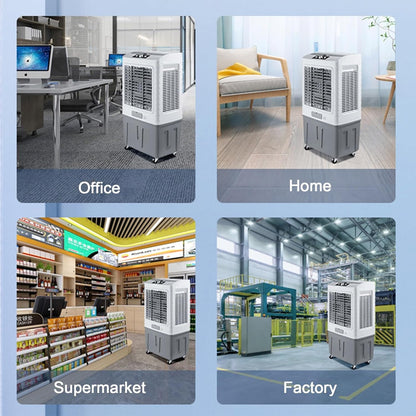 GENERIC Refroidisseur D'air Par évaporation 1800 CFM, Oscillation à 120°, 3 Vitesses, Télécommande, 4 Glacières, Ventilateur De Refroidissement 3 En 1 Pour La Maison, Le Bureau, L'intérieur Et L'extérieur
