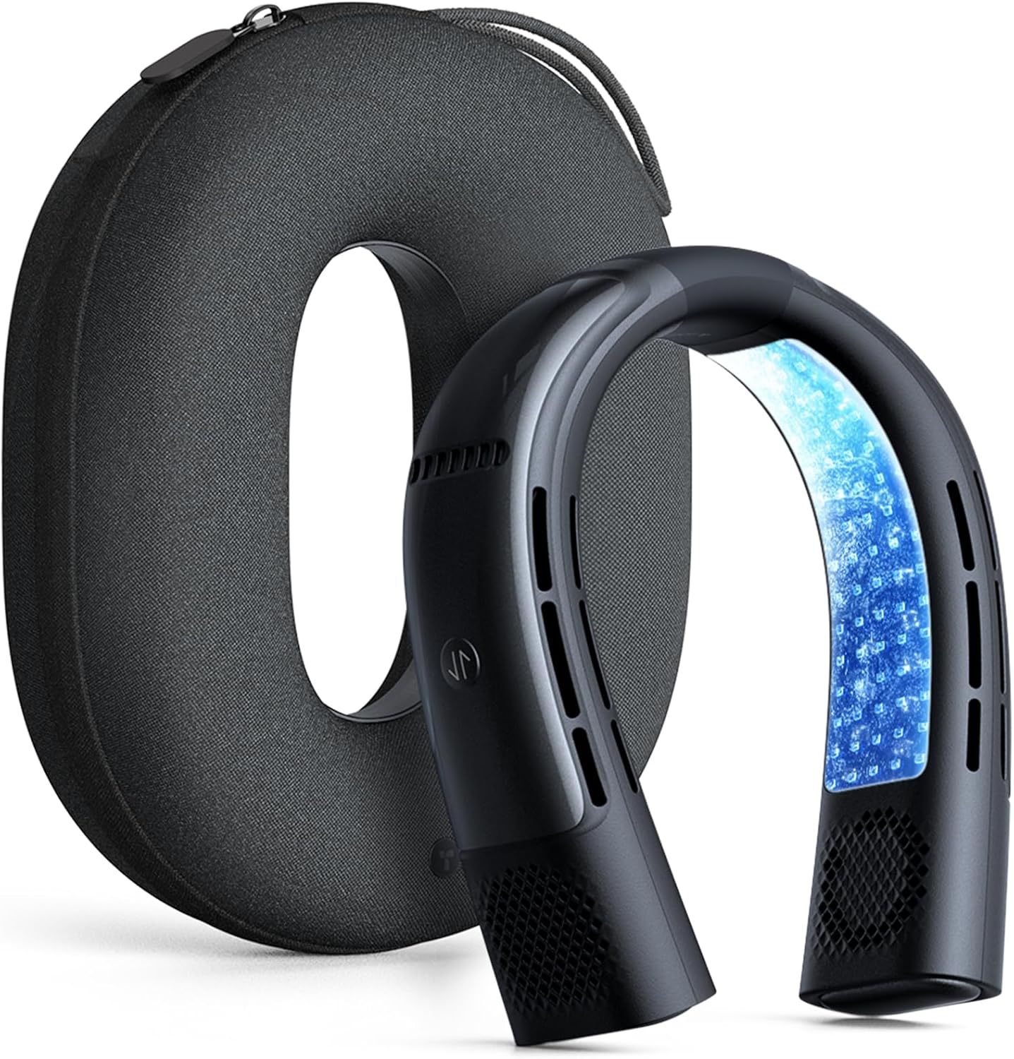  TORRAS COOLiFY 2S Ventilateurs De Cou Qui Soufflent De L'air Froid [version Limitée], Climatiseur De Cou Avec Batterie Longue, Ventilateur De Cou à Changement Orange-bleu, Ventilateur De Cou