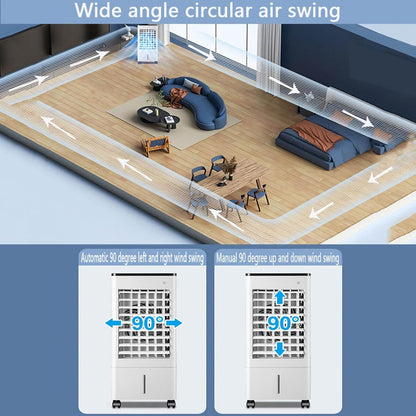 GENERIC Climatiseur Portable Avec Minuterie De 15 H, Arrêt Automatique, 3 Modes De Flux D'air, Réservoir D'eau De 9 L - Unité AC Sans Conduit