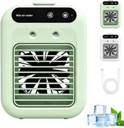  Climatiseur Portable Zensairex, Mini Climatiseur Portable Pour Chambre, 2 Vitesses, Réservoir D'eau De 500 Ml, Rafraîchisseur D'air Par Évaporation Pour Petites Pièces Maison, Bureau (Blanc*2)