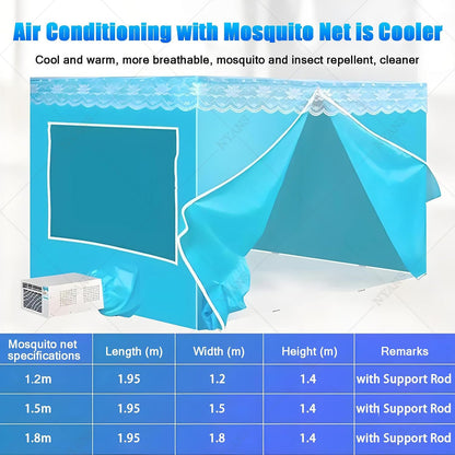 GENERIC Climatiseur Portable Avec Tente De Moustiquaire, Déshumidificateur De Refroidissement Rapide Pour La Chambre à Coucher, Unité Alternative énergétique Silencieuse, Opération 38dB, Pas D'unité Extérieur