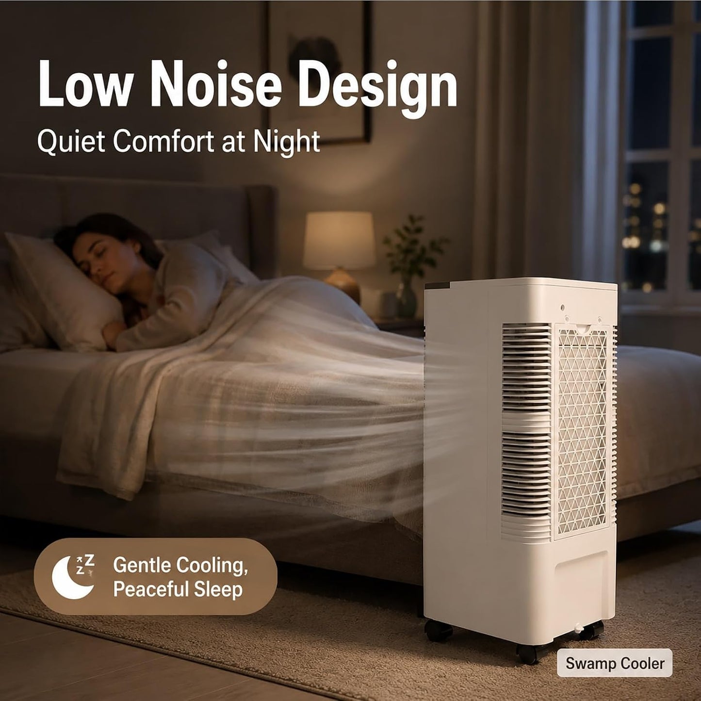  Rafraîchisseur D'air Par évaporation Portable, Rafraîchisseur D'air Avec TéLécommande, 3 Vitesses, Minuteur 12 H Pour Garage Entrepôt Ou Terrasse