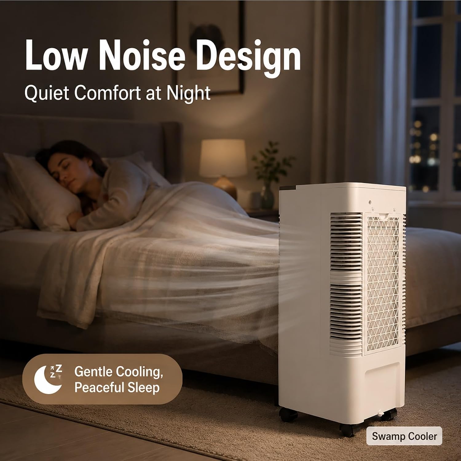  Rafraîchisseur D'air Par évaporation Portable, Rafraîchisseur D'air Avec TéLécommande, 3 Vitesses, Minuteur 12 H Pour Garage Entrepôt Ou Terrasse