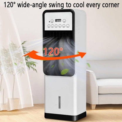 GENERIC Ventilateur Colonne Sans Pales Avec Réservoir D'eau De 3 Litres, Télécommande, Minuterie 12 Heures, Oscillation À 120°, 4 Modes, 3 Vitesses – Climatiseur Portable Pour Chambre À Coucher