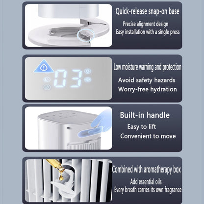 GENERIC Ventilateur De Tour De Refroidissement De Marais, Climatiseur De Réservoir De 4L Avec Oscillation, 3 Vitesses, Fonctionnement Silencieux, Packs De Minuterie Et De Glace, Contrôle Tactile Pour Le Burea