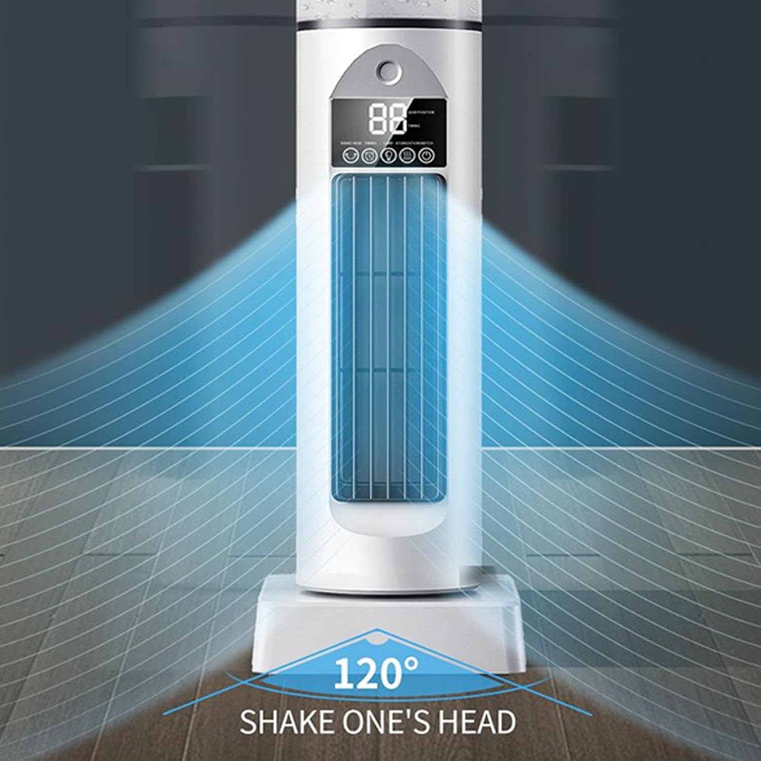 GENERIC Ventilateur De Climatisation – Ventilateur De Refroidissement D'air, Humidificateur Silencieux Sans Lames, Minuterie Et Télécommande Incluses, Gadgets Cool Portables, Refroidisseurs D'air Pour Salon
