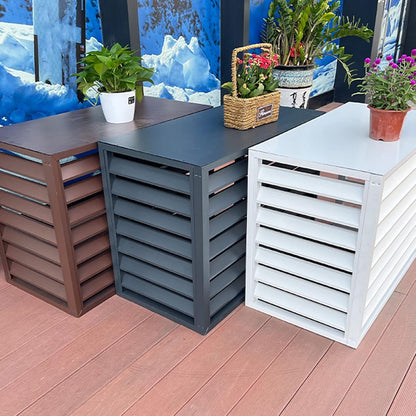GENERIC Housse Décorative En Aluminium Pour Climatiseur - Clôture De Pompe à Chaleur Extérieure - Protection élégante - Résistante Aux Intempéries