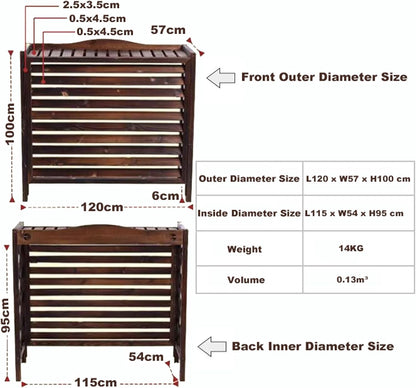  Housse De Protection Pour Climatiseur, Pompe à Chaleur Extérieure, Résistante Aux Intempéries, Pour Unité De Climatisation Pour Extérieur, Convient Aux Condensateurs De 115 X 54 X 95 Cm