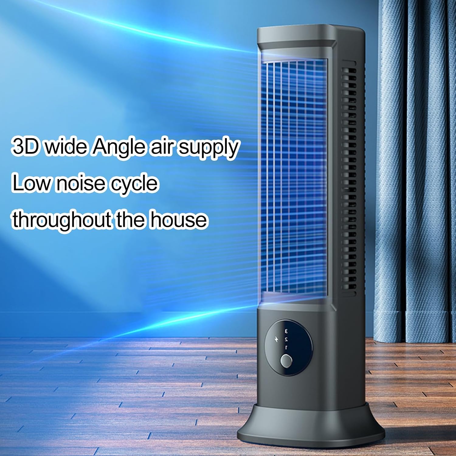  Cooling Ace Climatiseur De Refroidissement Réglable Avec 3 Vitesses, Portable, Rechargeable, Silencieux, Gris