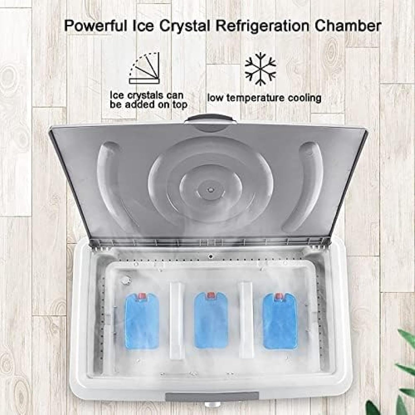 GENERIC Refroidisseur D'air évaporatif 55L Avec Packs De Glace, Humidificateur De Ventilateur De Tour Portable Pour Le Bureau à Domicile.Caractéristiques Grand Réservoir, 3 Vitesses Et Roulettes Pour Une Mobi
