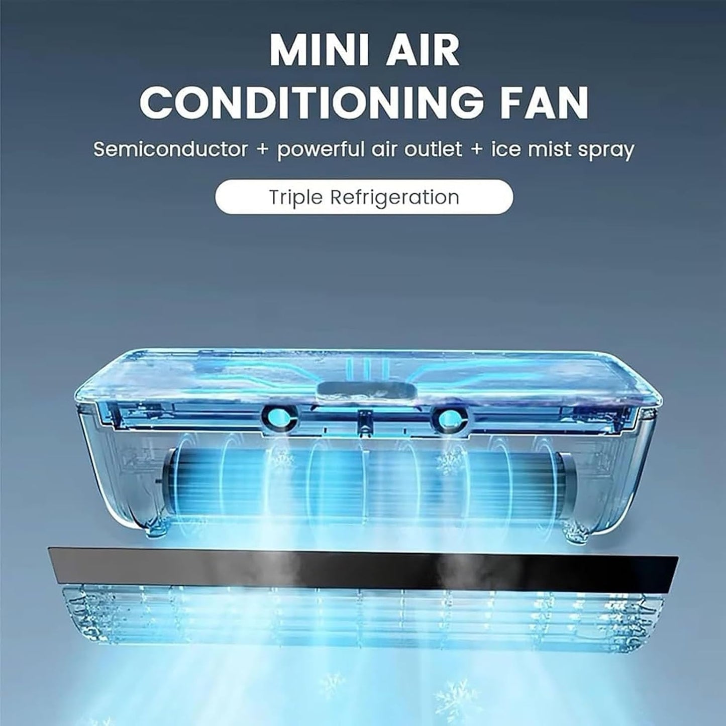  Refroidisseur D'air Mural Sans Fil De 6000mAh Avec Télécommande, Ventilateur Silencieux Pour Le Dortoir De Bureau De Chambre à Coucher, Unité De Climatisation Personnelle Portable, Réglages à 3 Vitess