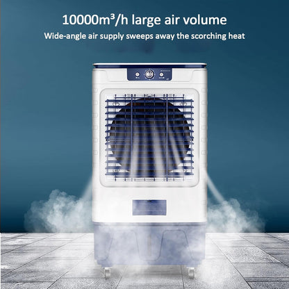  Refroidisseur D'air Par évaporation, Débit D'air élevé De 10 000 M³/h, Réservoir De 80 L, Oscillation à 120°, 3 Vitesses, Pour Le Refroidissement Intérieur Et Extérieur Des Garages.