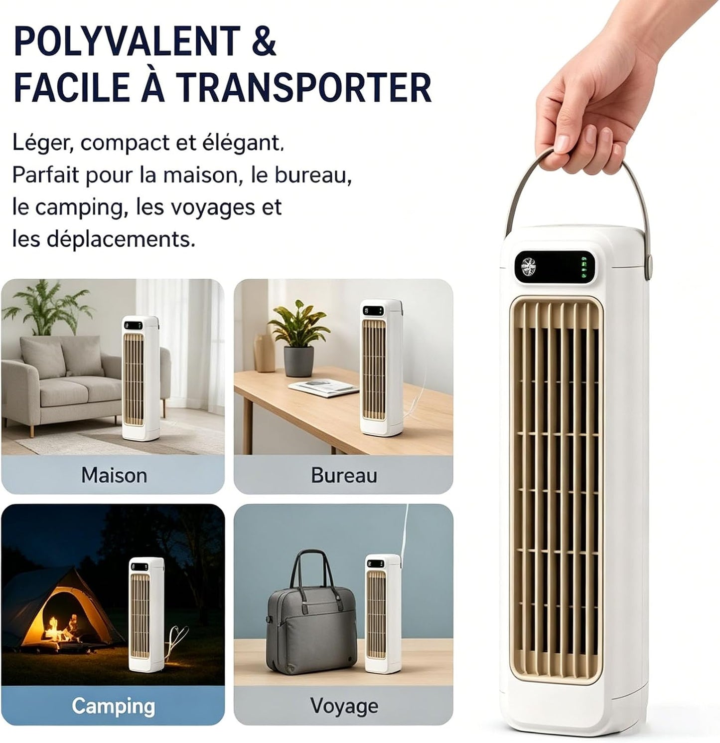  Climatiseur Mural Sans Évacuation – Climatiseur Mobile Portable Froid & Chaud, Climatiseur Portable Mural Ultra Silencieux Avec Télécommande, Minuterie 8H Pour Maison, Bureau (Flower*2)