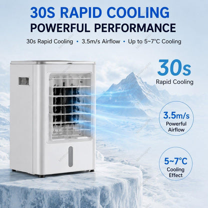  Refroidisseur D'air Portable 12 V/24 V, Mini Climatiseur évaporatif 4 En 1 Avec Réservoir D'eau De 4 L, Ventilateur De Refroidissement Télécommandé Pour Camion Et Camping-Car Car-12V