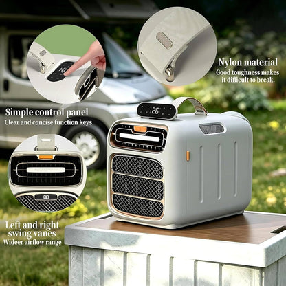  Climatiseur Portable 5000 BTU Pour Le Camping Sous Tente, Unité De Climatisation Silencieuse à Faible Consommation Pour Tentes De Camping, Tentes De Culture, Niches Pour Chiens AC110V