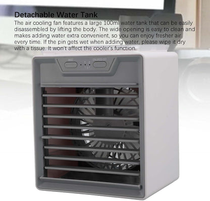  Jectse REFROIDISSEUR D'AIRS PAR ÉVAPORATION, Ventilarice De RefroidIlement Portable Avec Atomiseur à Ultrasons, Mode Brise, 2 Niveaux De Brume, 3 Visses De Ventilateur, Minuterie Et