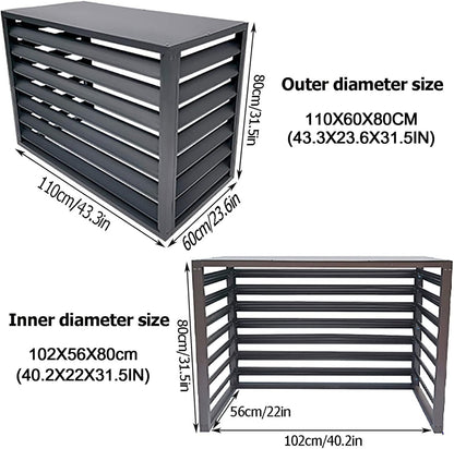  Grille De Protection Extérieure Pour Climatiseurs Et Pompes à Chaleur, Couvercle De Protection En Aluminium Pour Climatiseurs Et Pompes à Chaleur, Boîtier Décoratif Pour