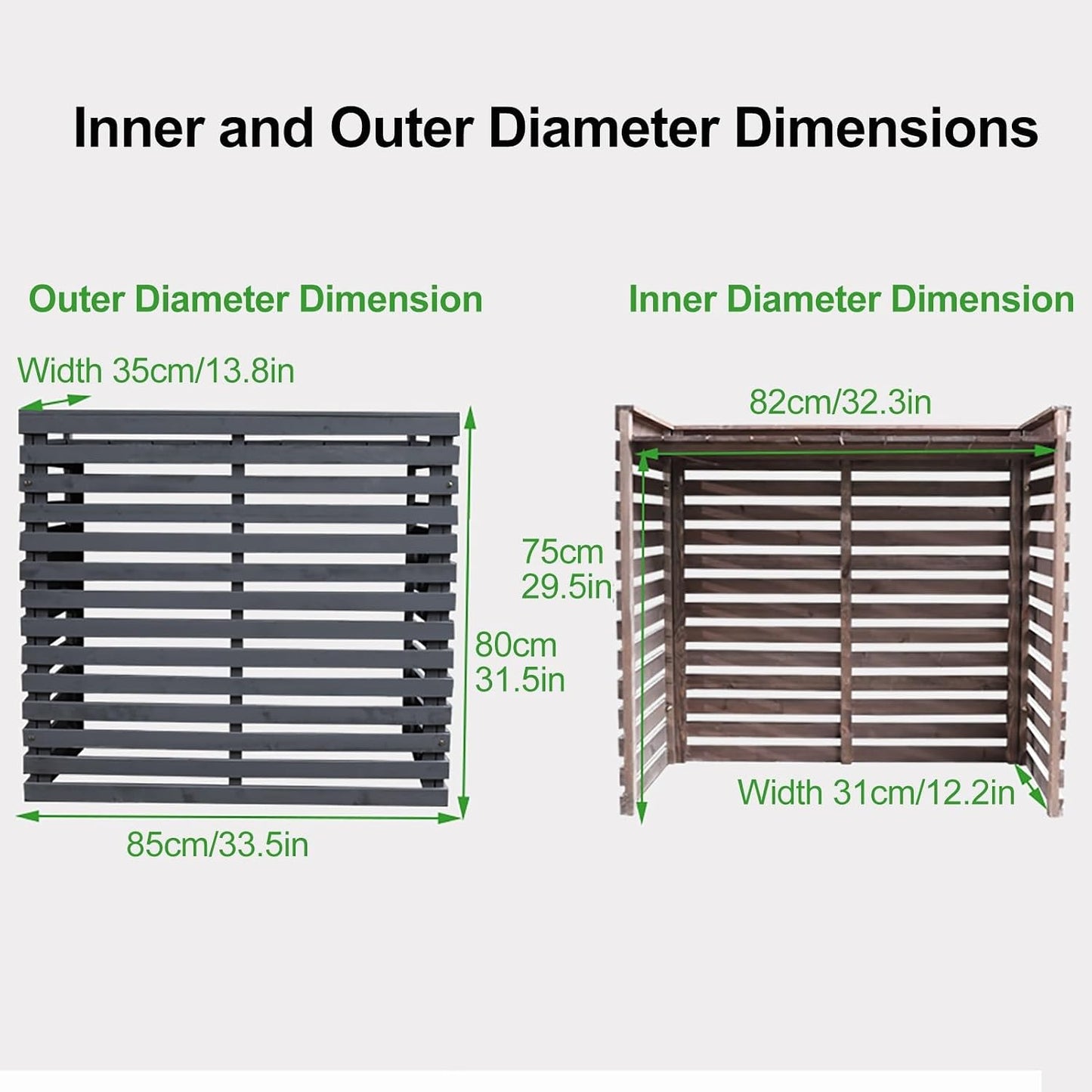  Housses Décoratives Pour Climatiseur Pour Une Utilisation En Extérieur – Housse En Bois Pour Unité De Climatisation Et Support De Plante Avec Protection Supérieure – Housses De Clôture élégantes Pour