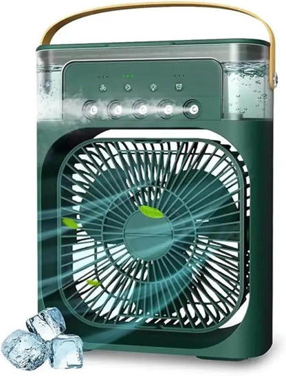 GENERIC Ventilateur Portable 3 En 1 Avec Lumière LED, 3 Vitesses, Brume, Alimenté Par USB, Refroidisseur D'air Par évaporation Pour La Maison, Le Bureau, L'extérieur