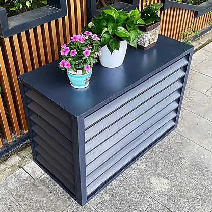  Grille Décorative En Aluminium Pour Climatiseur Et Pompe à Chaleur, Protection De Confidentialité Pour Climatiseur Extérieur, Autoportante