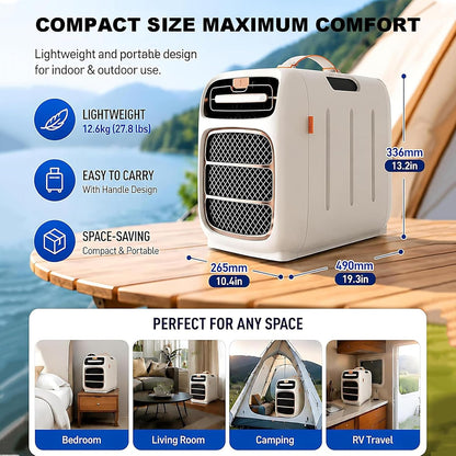  Climatiseur Portable 5000 BTU Pour Le Camping Sous Tente, Unité De Climatisation Silencieuse à Faible Consommation Pour Tentes De Camping, Tentes De Culture, Niches Pour Chiens AC110V