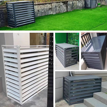 GENERIC Housse En Aluminium De Qualité Supérieure Pour Climatiseur – Protection Résistante Aux Intempéries Pour Pompes à Chaleur – Réduction Du Bruit Et élégante (blanc 100 X 50 X 70 Cm)